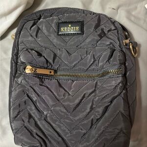 Kedzie Gray Quilted Crossbody Bag